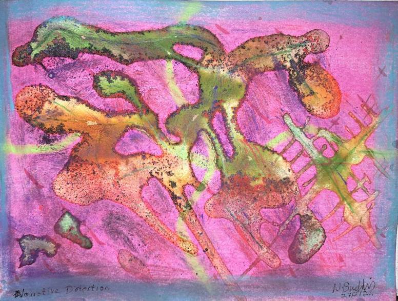 Abstract painting: Narrative Distortion